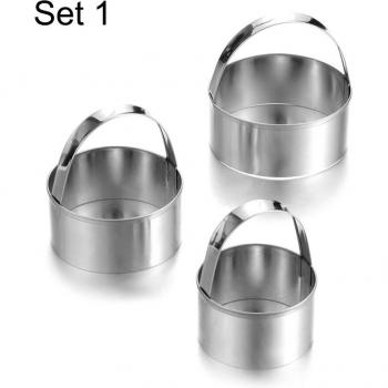 3 stuks RVS Koekjesuitsteekvormen voor Fondant Decoratie
