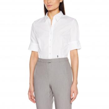Seidensticker Damen Slim Fit Bluse in Weiß, Größe 44