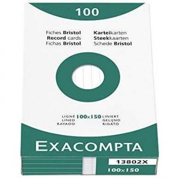 Coffret étui 100 cartes blanches ligne 100/150