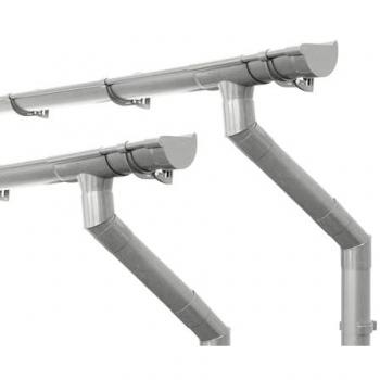 Inefa Dachrinnen Set, NW 100, halbrund, 2 x 3m für zwei Dachseiten