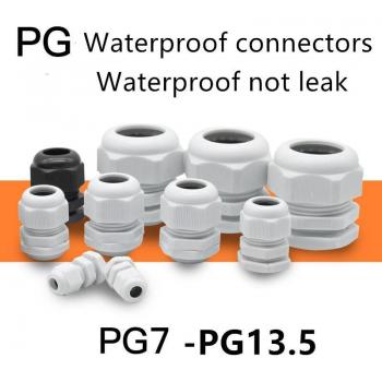 5 Pack PG7 PG9 PG11 PG13.5 Waterproof Cable Glands for 3-6.5MM Cables