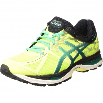 ASICS Gel-Cumulus 17 Men's Running Trainers with Flash Yellow/Pine/Black Design