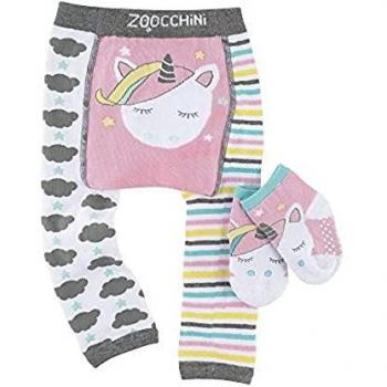 Arc-en-Ciel Licorne – Leggings & Chaussettes, 6‑12 M
