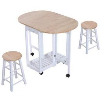 HOMCOM Kitchen Cart with Stools