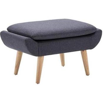 Repose-pied d'intérieur en tissu gris foncé