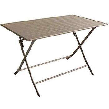 Bureau de jardin pliant PEGANE aluminium taupe