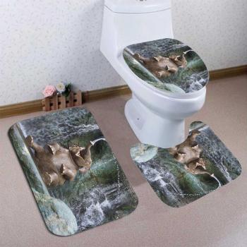 Tapis de toilette antidérapant éléphant