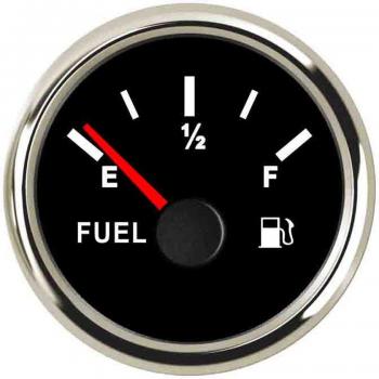 52mm Fuel Level Gauge 0-190 Ohm Waterproof with Backlight for Car and Boat (9-32V)
