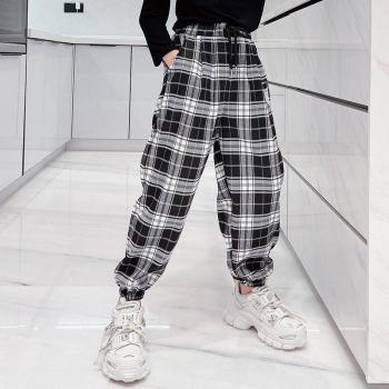 Girls' Casual Plaid Pants