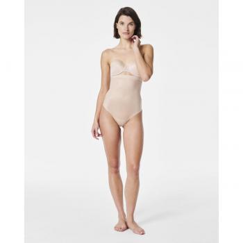 Tanga moldeadora de talle alto beige
