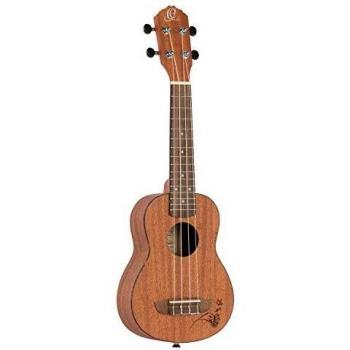 Ortega Guitars RU5MM Bonfire Sapele Top Concert Sized Acoustic Ukulele, Natural
