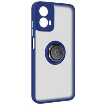 Protection anti-choc Motorola G34 – AVIZAR – Bague métallique pour selfie/vidéo – Bleu