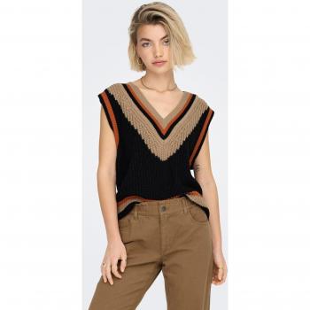 Mujer JDY Justy: Chaleco de Punto Colorblock y Peplum