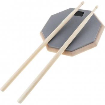 Rubber Wooden Drum Practice Pad with Stand for Jazz Exercise