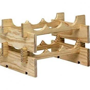 Botellero Pino Macizo Merlot 6 Botellas