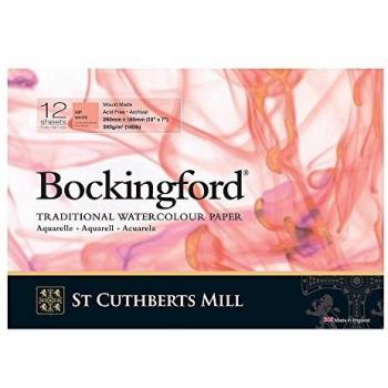 Bockingford 7x10in Hot Press Watercolor Pad 140lb 12s