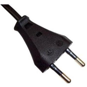 Schwarzer 230V Eurostecker, für Innenanwendungen