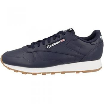 Sneaker Reebok in Pelle Blu con Suola in Gomma
