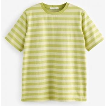 Hoodie sans capuche, coton lourd 100 %, style graphique – vert citron