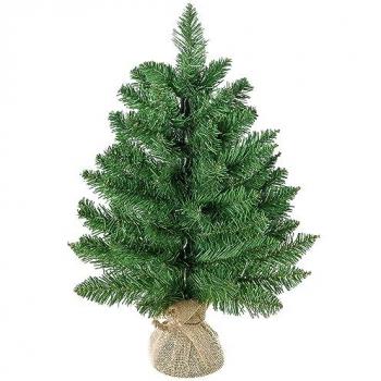 Albero di Natale Mini 55cm con 50 Rami Folti e Aghi Realistici in pvc