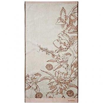 ESSENZA Malou Serviette Jacquard en Coton Bio (GOTS) Beige, 50 x 100 cm