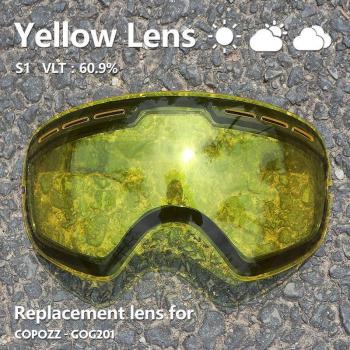 Reemplazo de Lentes COPOZZ 201 para Gafas de Nieve, Antivaho, UV400