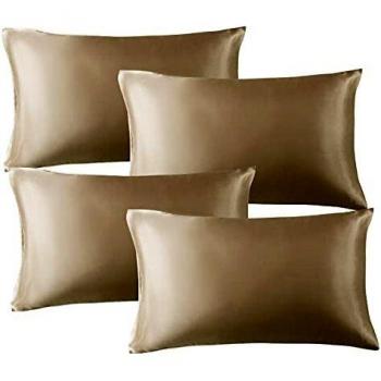 Bedsure Luxe Satin Pillowcases for Hair and Skin, Pack of 4
