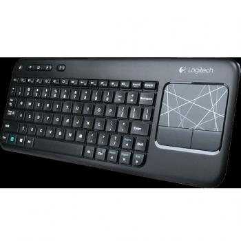 Logitech K400 Plus RF inalámbrico QWERTY Portugués Negro