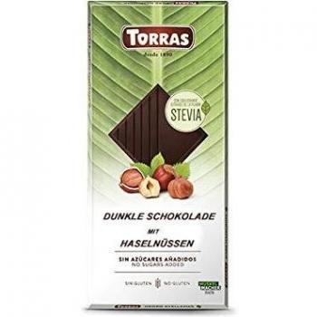 Torras Stevia Chocolate  Negro Avellanas 125 Gr