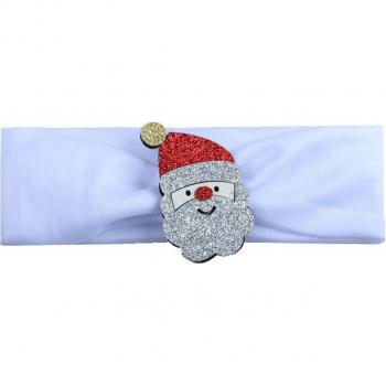 Diadema de tela con diseño de Santa Claus para niños
