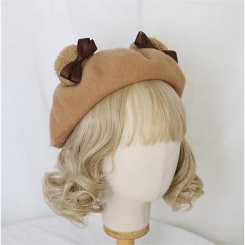 Lolita Bear-Ear Wool Hat