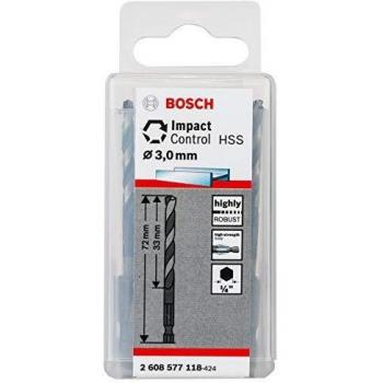 Ensemble de forets hélicoïdaux métal-acier Impact Control HSS Bosch Professional 10 pièces