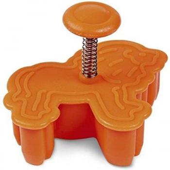 Cortador de galletas León, 5,5 cm, color Naranja