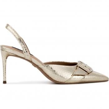 Goldfarbene Nine West Sandalen SJ1489-6
