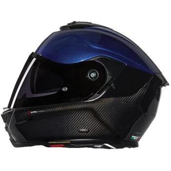 Nolan X‑903 Ultra‑Carbon N‑Com Helm – Herren, Schwarz/Blau, L