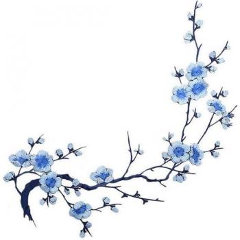 Delicate Wintersweet Flower Applique Patches