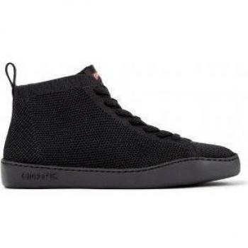 Camper Peu Touring Zapatillas para Hombre en Color Negro, Modelo Abotinado con Troquelado, Material Textil K300477-001