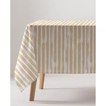 Mantel Antimanchas Impermeable Souple de Algodón Tacto Tela Beige Rectangular/Cuadrado 140x100cm