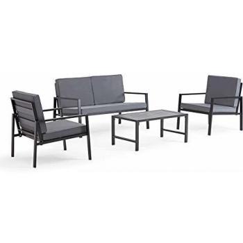 Set pranzo giardino 4 posti in alluminio