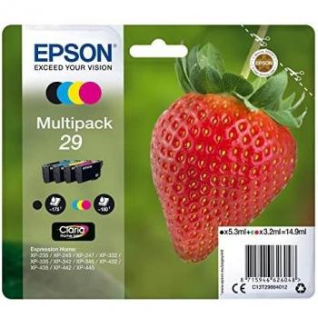 Epson 29 Fraise – Kit Cartouches Noir Cyan Magenta Jaune
