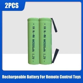 Pilas Recargables AA Ni-MH, 1-2 Piezas, 1.2V, 2600mAh, Ideal para Juguetes y Herramientas Eléctricas