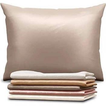 Taie d'Oreiller Dreamzie 19 Mommes – Soie Certifiée Oeko‑Tex®, Gris Argenté