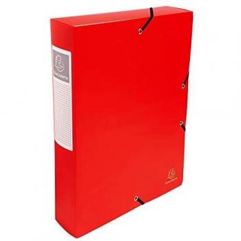 Opaque Red Polypropylene Box File A4 60mm, Pack of 8