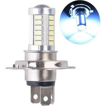 Faro Delantero LED H4, 33SMD, 800LM, 6500K, Luces Diurnas para Motocicleta