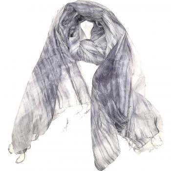 Écharpe grise en soie 100% pure pour femme Olaof