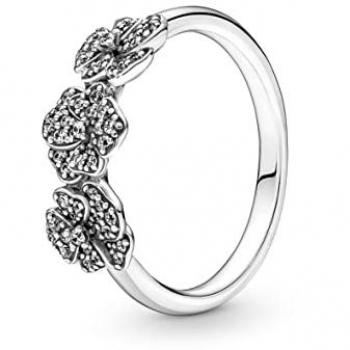 Pandora Anillo Triple Flor Pensamiento 190786C01 para Mujer