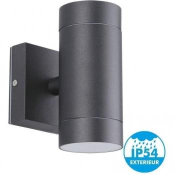 GU10-Schwarz Außenwandleuchte Doppelwand IP54