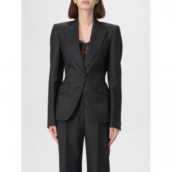 Blazer in lana a righe Alexander McQueen Taglia 42