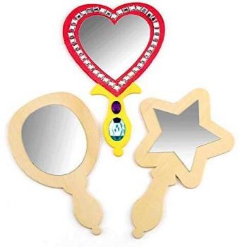 Baker Ross Wooden Mirror Craft Set for Kids