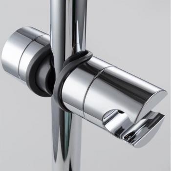 Support de tige de douche en chrome